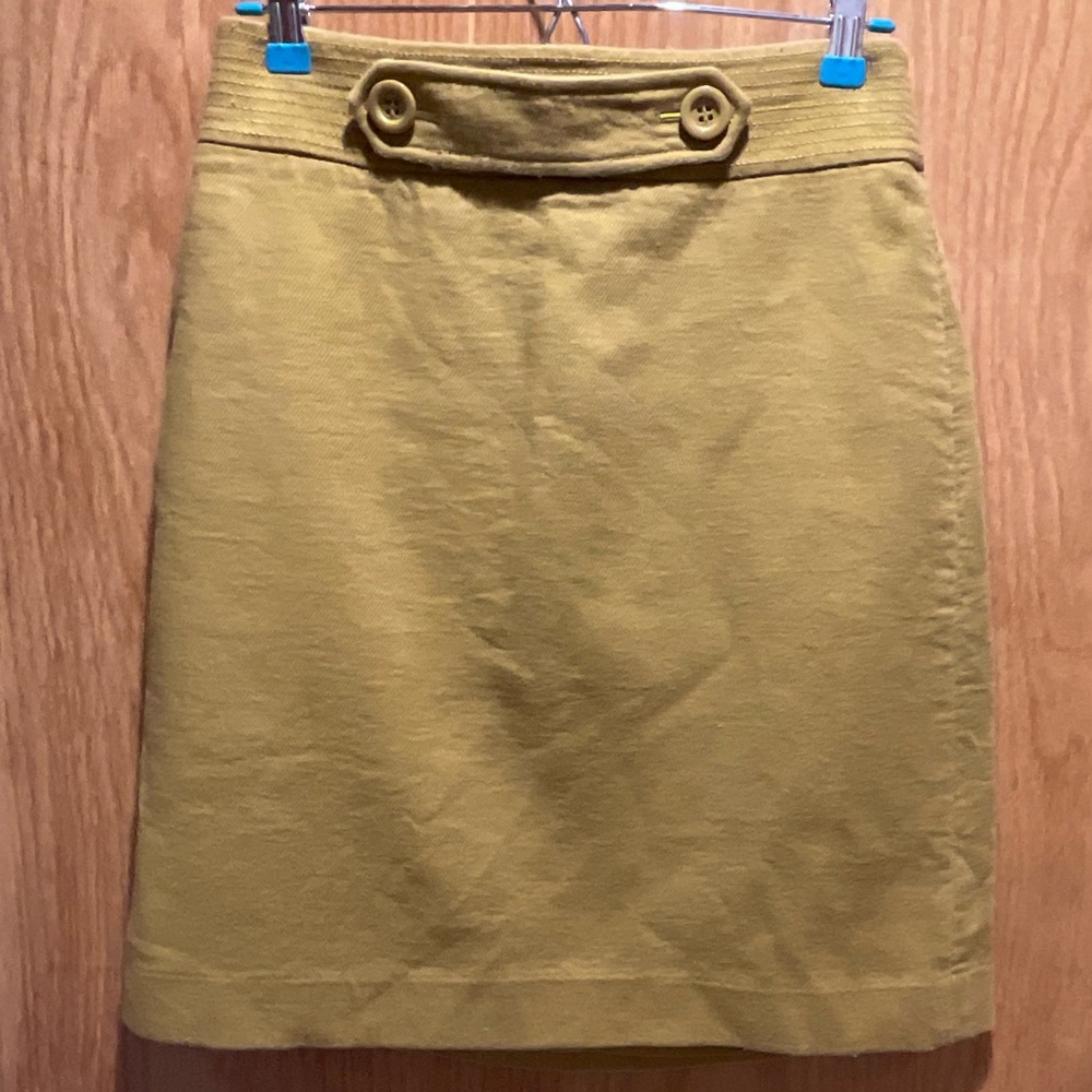 Ann Taylor Mustard Pencil Skirt